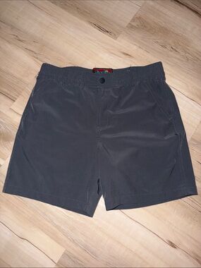 Youth Burlebo Gray Elastic Waist Performance Shorts
